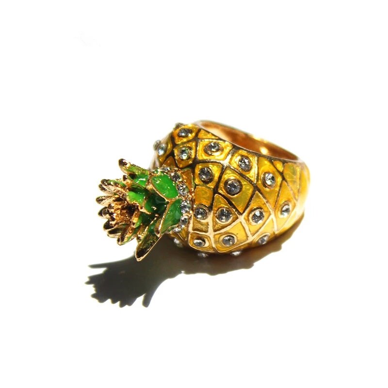 Cocktail Rings Pineapple Ring Lime Ring Fruit Jewellery Shiny