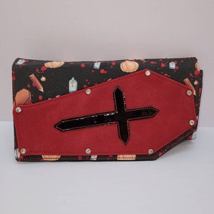 Cartera gótica de ataúd vampiro de terror