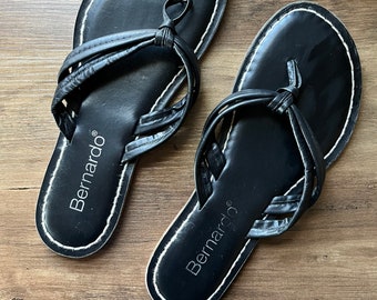 Bernardo Miami Sandals | Women's Black Sandals | Brazilian Sandals | Size 10