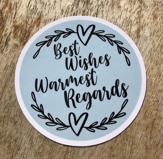 Schitt's Creek Best Wishes Warmest Regards Etsy