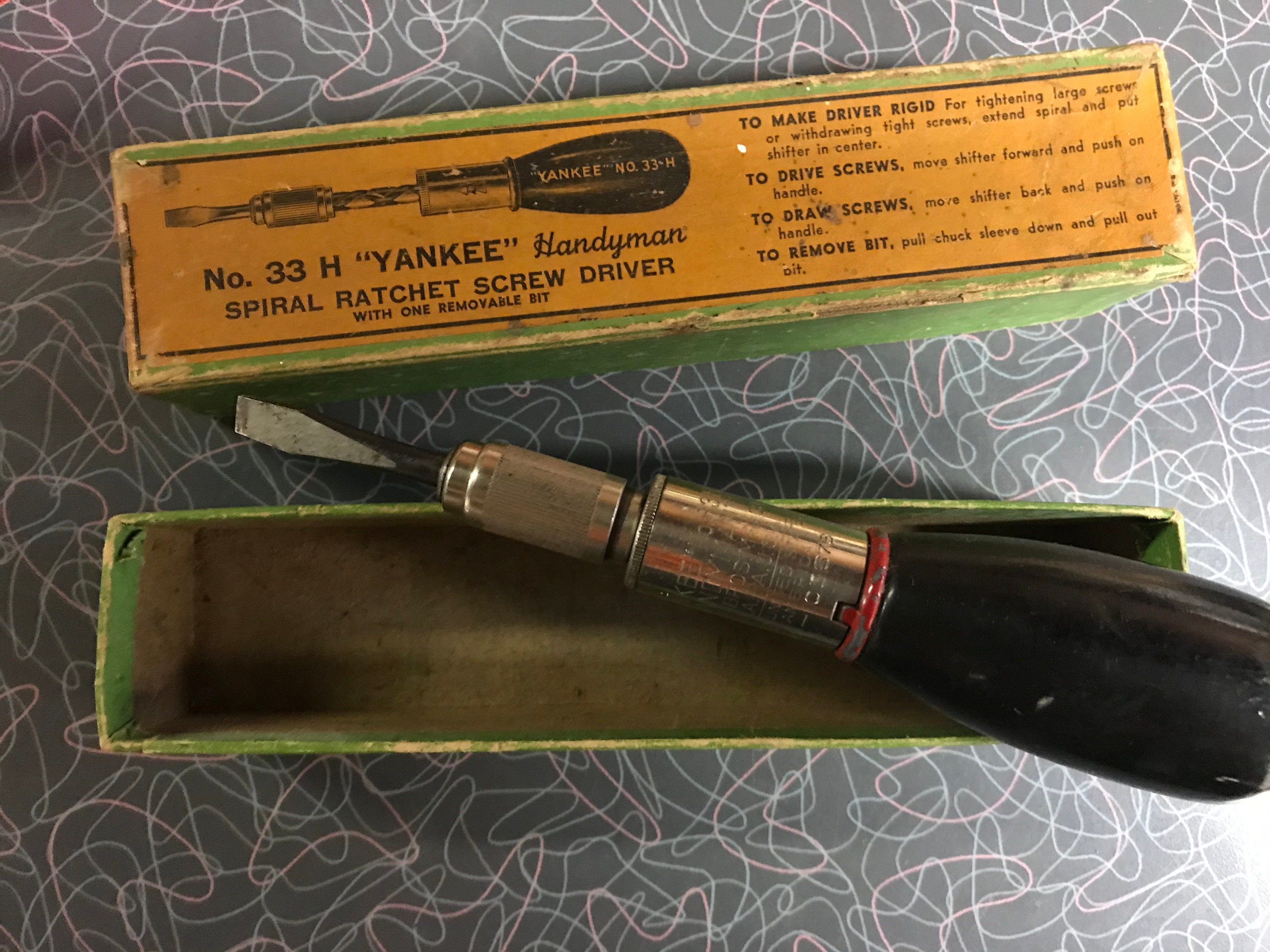 Yankee 33 spiral ratchet screwdriver w/ box Etsy