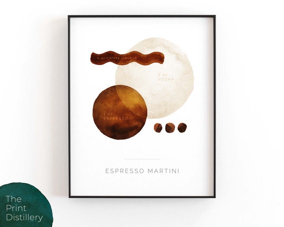 Espresso Martini Printable Wall Art Modern Minimalist - Etsy