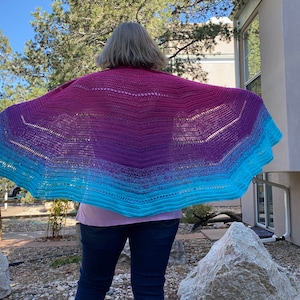 Handmade ombré shawl scarf wrap accessory