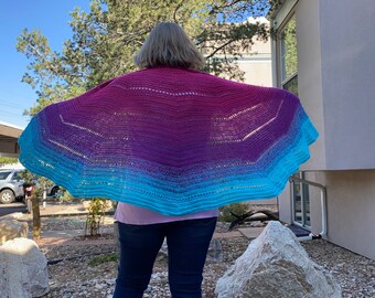 Handmade ombré shawl scarf wrap accessory