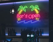 Bar 39 s Open,Custom Neon Sign,Neon Bar Sign,Home Pub Wall Art,Neon Bar Decor,Led Light Sign for Man Cave Beer Bar,Home Bar Sign,Gift for Him