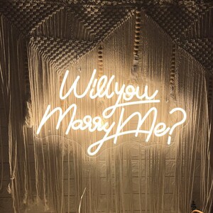 Vuoi sposarmi? Insegna al neon a LED, proposta di matrimonio personalizzata, decorazione murale con erba e luce al neon per matrimonio, decorazione al neon per festa di fidanzamento