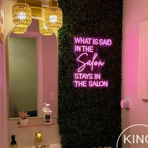 Enseigne au néon pour salon de beauté, néon mural LED pour salon de beauté personnalisé, décoration de bar pour salon de coiffure, cadeau de salon