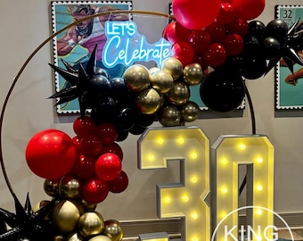 Let's Celebrate Neon Sign: Custom Party Wall Decor