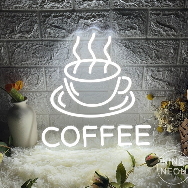 KAFFEE Neon Schilder, Led-Licht-Zeichen für Kaffee-Bar, Hausküche Wanddekor, Kaffee-Liebhaber-Geschenk, Neon-Caffee-Wandkunst, Zeichen für Dessert-Dekor