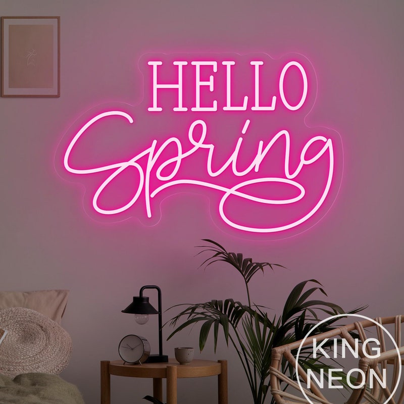 Spring Neon Signs Spring Decorations - Etsy