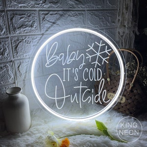 Baby IT'S COLD Outside,USB Led Light Sign,Custom Christmas Neon Sign,Nursery Room Decor,Personalized Gifts for Baby,Kids Room Wall Decor