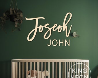 Custom Wood Name Sign, Wooden Name Sign for Nursery, Kids Room Girls Bedroom Wall Art Wood Letters Baby Nursery Name Sign Gift For Kids