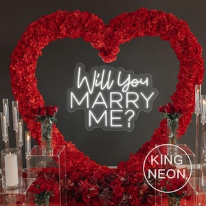 Insegna al neon a LED "Mi vuoi sposare?", decorazione murale personalizzata con luce al neon per matrimonio, decorazione da parete con erba, sfondo per festa di fidanzamento.