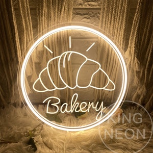 LMSIGNLY Baguette Neon Sign French Baguettes Led Sign Yellow Bread Light  Sign USB Bakery Neon Signs for Wall Decor for Kitchen,Food store,Coffee  Shop