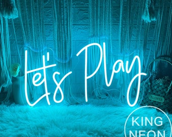 Let's Play led-neonreclame, kinderkamerdecoratie
