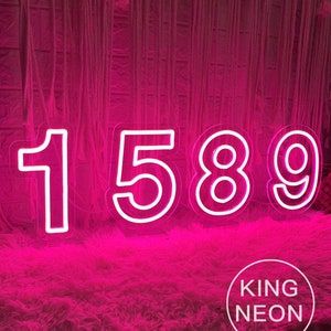 9,5" Altezza Numeri Insegna da tavolo per matrimonio, Insegna al neon LED USB per matrimonio, Insegna decorativa per matrimonio in acrilico, Numero da tavolo per festa di compleanno Luce a LED
