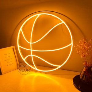 Basketball Neon Sign,LED Sign for Home Bedroom Wall Decoration,Teens Room Wall Decor,Boy's Room Neon Decor,Personalized Gifts for Boyfriend