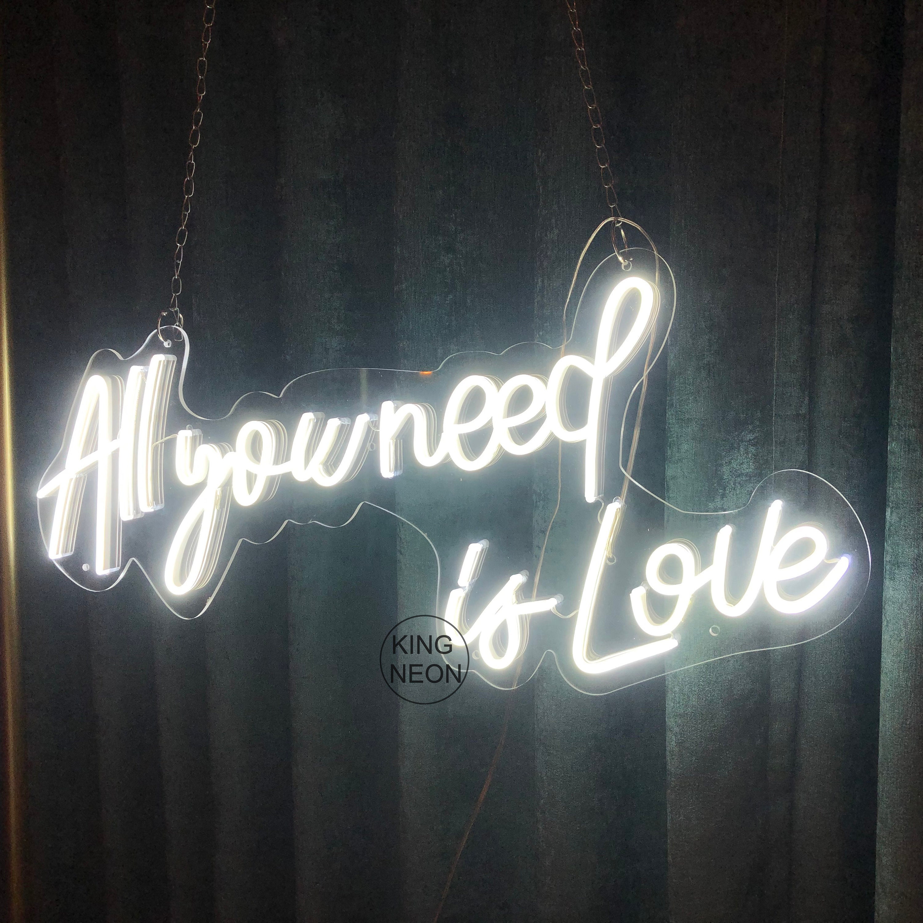 All You Need Is Love Neon Party Neon Sign Wedding Neon Light | Etsy