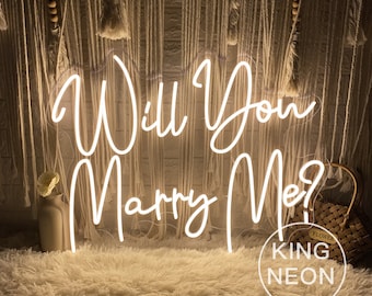 Will You Marry Me Neon Sign, Proposal LED Light, Wedding Decor