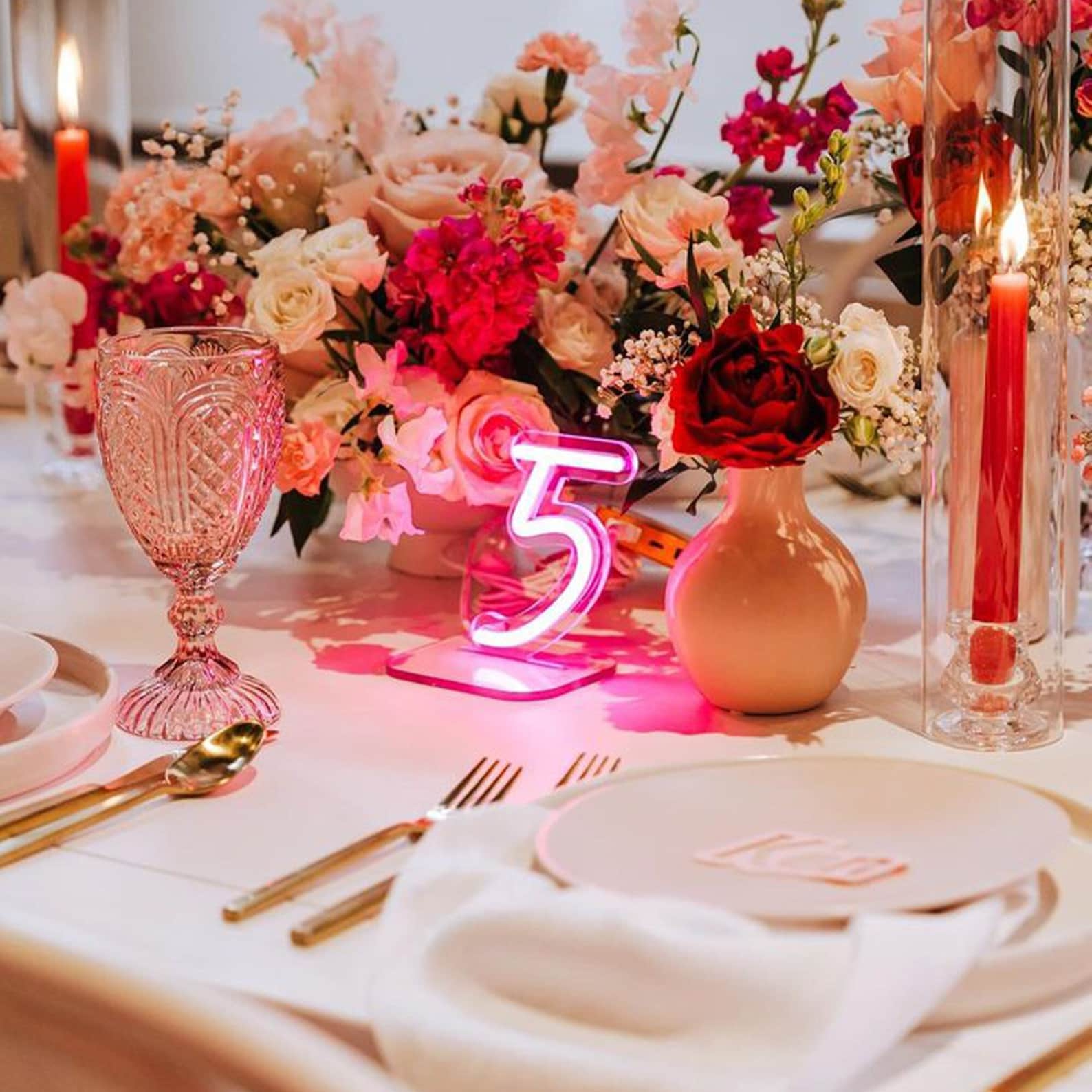 Image of Wedding Neon Table Number