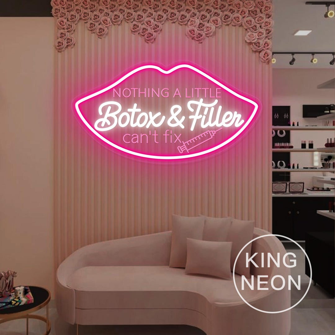 Botox & Filler LED Neon Sign, Medspa Decor, Beauty Salon Wall Art - Etsy