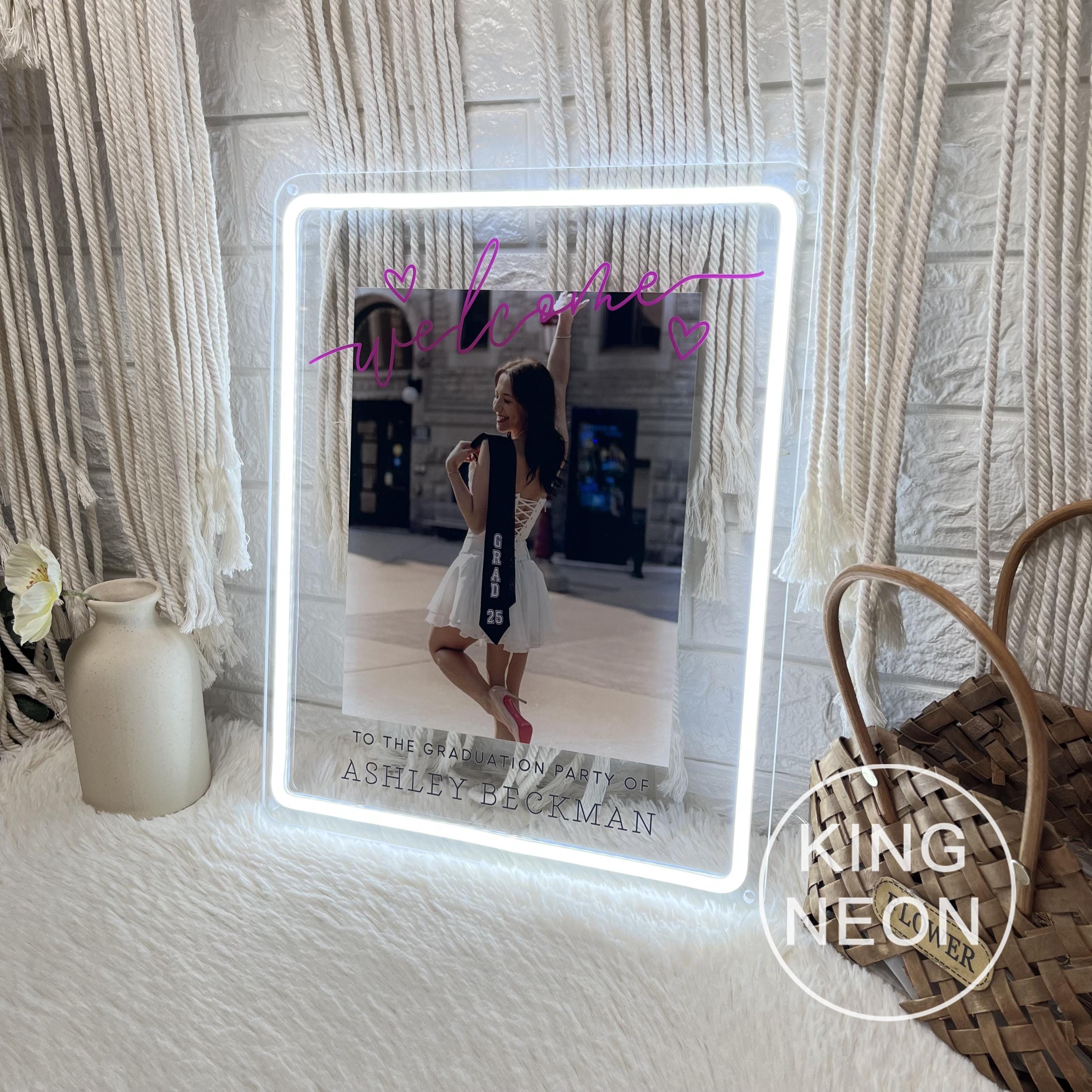 Custom Graduation Party Neon Sign, UV Printed Photo Neon Light, Grad ...