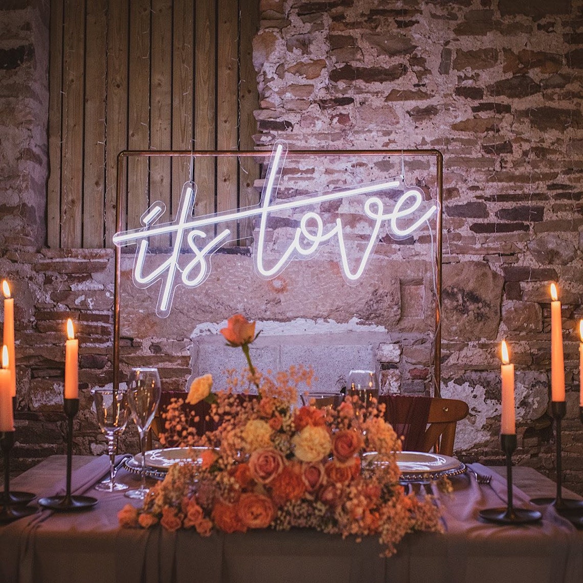 It's Love Neon SignsWedding Neon Sign Wall DecorHome image 2