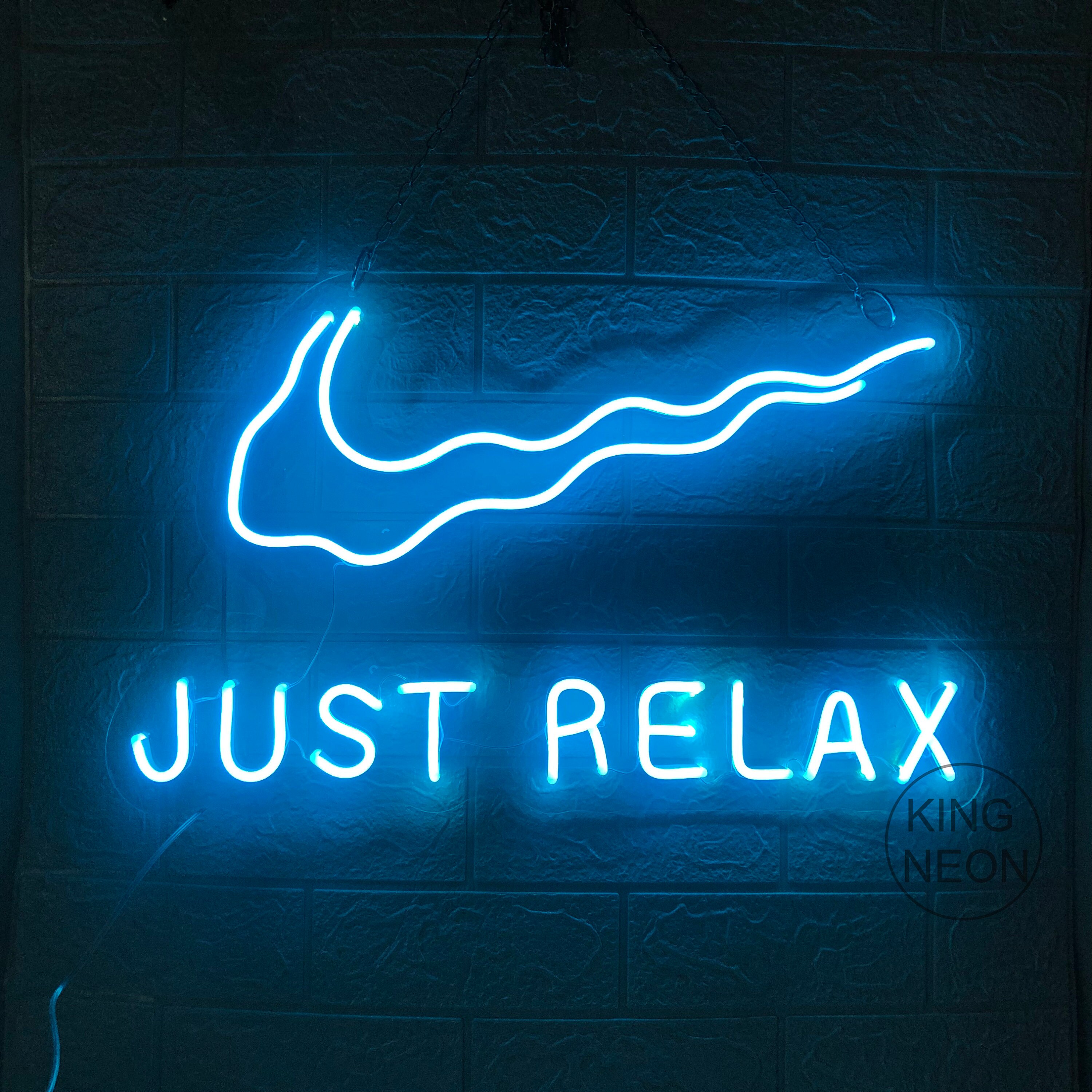 Just Relax Neon Sign Custom Wedding Neon Sign Bedroom Flex Led Etsy