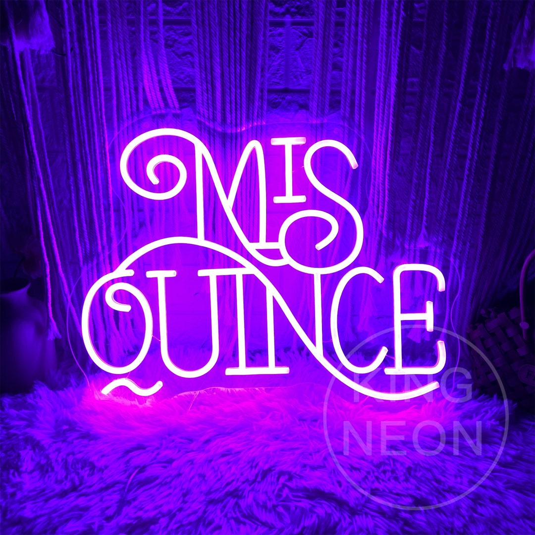 Mis Quince Neon Sign 15th Birthday Party Backdrop Decor - Etsy