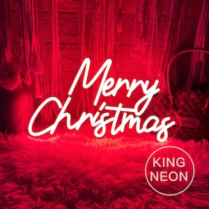 Merry Christmas Neon Sign, Custom Christmas LED Neon Light Home Wall Decoration, Christmas Bar Shop Store Ornament Holiday Party Event Decor