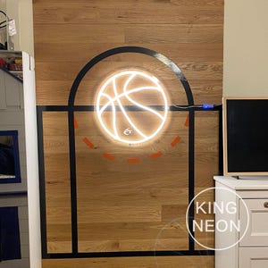Basketball Neon Sign,LED Sign for Home Bedroom Wall Decoration,Teens Room Wall Decor,Boy&#39;s Room Neon Decor,Personalized Gifts for Boyfriend