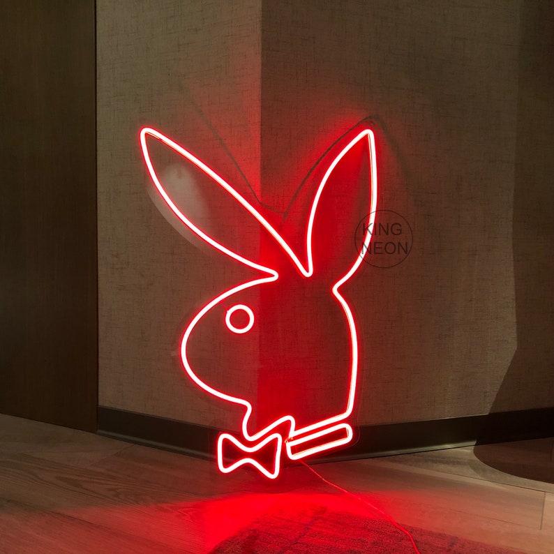 Playboy Rabbit Bunny Play Boy Magazine Neon Signs Wall Art | Etsy