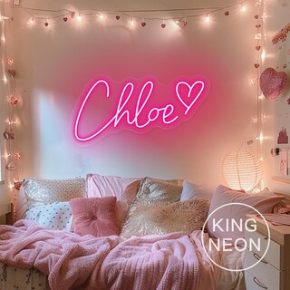 Insegna Al Neon LED Personalizzata 'Brianna' - Luce Nome Per Camera Bambini - Alimentazione USB - Decorazione Compleanno