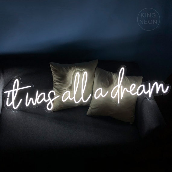 Above bed sale neon sign