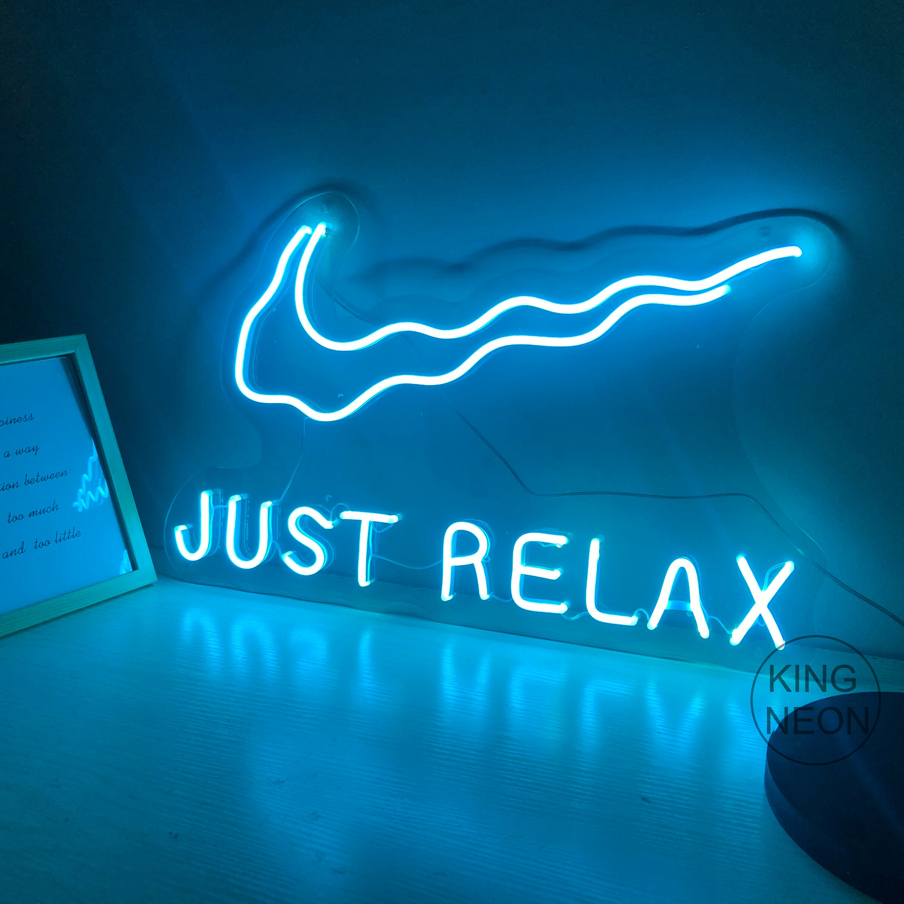Just Relax Neon Sign Custom Wedding Neon Sign Bedroom Flex Led Etsy