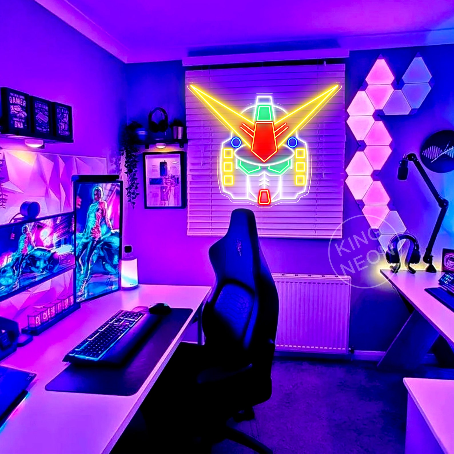 Neon Anime Signsgame Room Wall Decorneon Sign Bedroomled Etsy