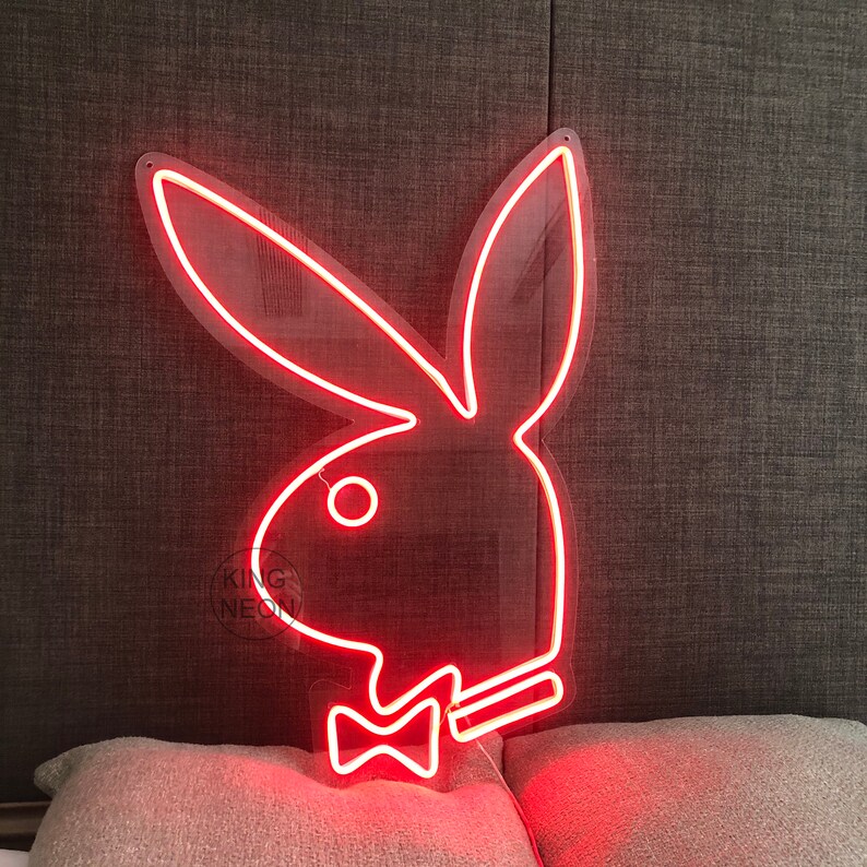 Playboy Rabbit Bunny Play Boy Magazine Neon Signs Wall Art | Etsy