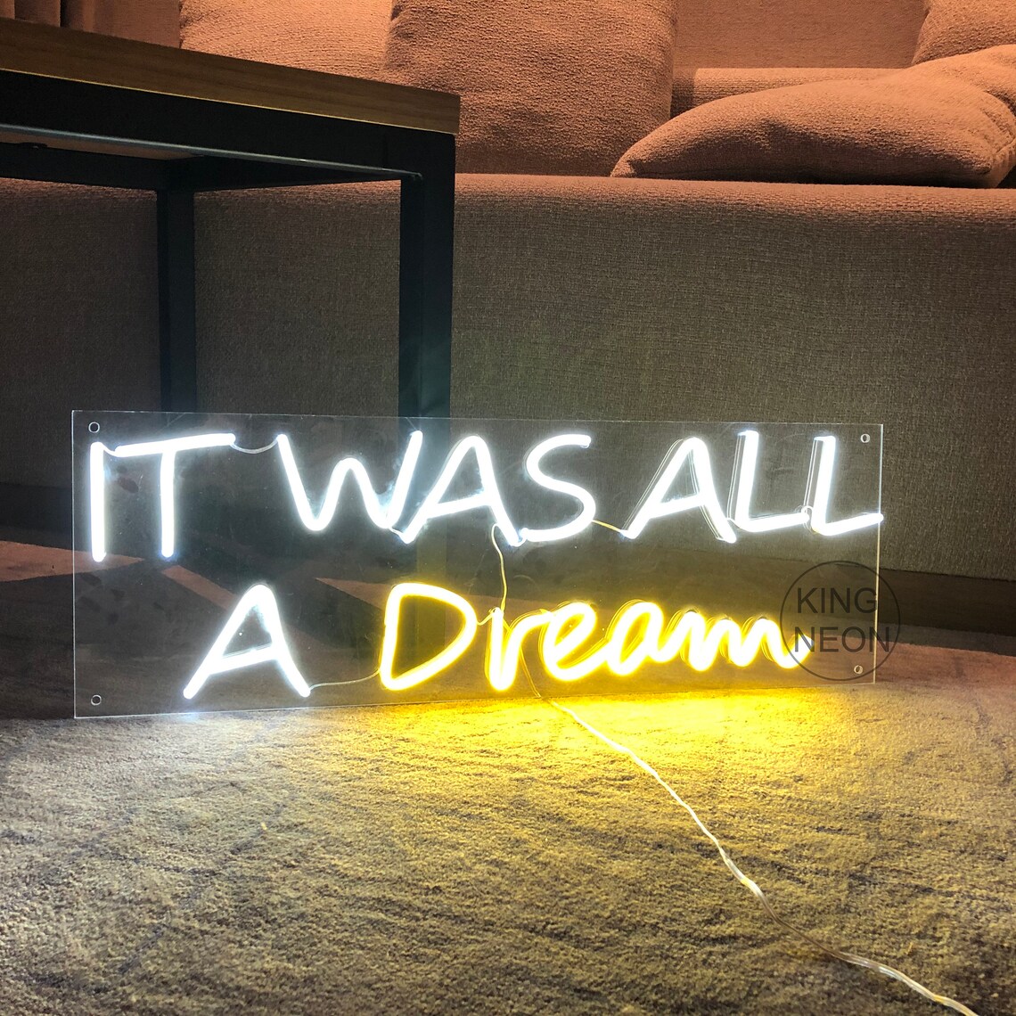 Custom It Was All A Dream Neon Sign Wedding Party Neon Sign Etsy Custom it was all a dream neon sign wedding party neon sign etsy