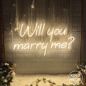 Insegna al neon "Mi vuoi sposare?", insegna luminosa al neon personalizzata per matrimonio, decorazione da parete per proposta di matrimonio, ricevimento, festa di fidanzamento