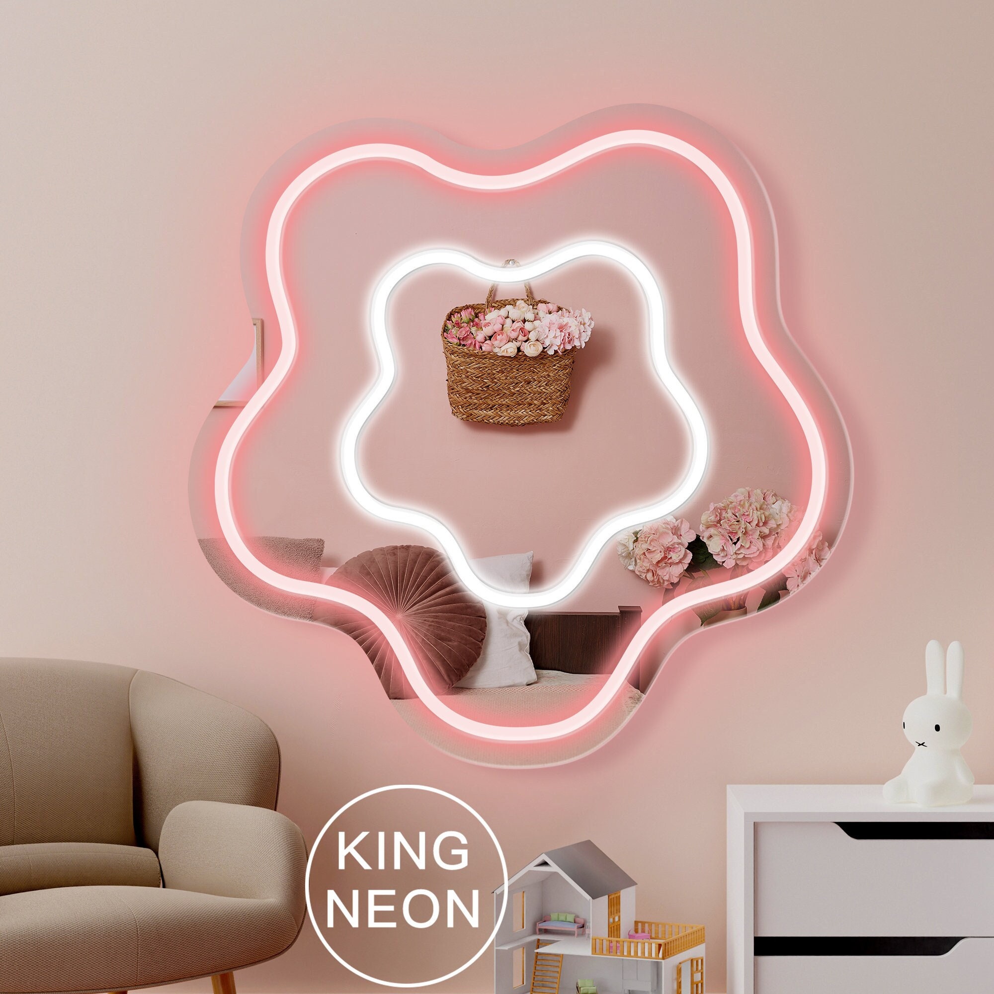 Y2Kインテンリアwavy Salt Studios ウェーブーミラー Wavy Y2k Mirror - Etsy