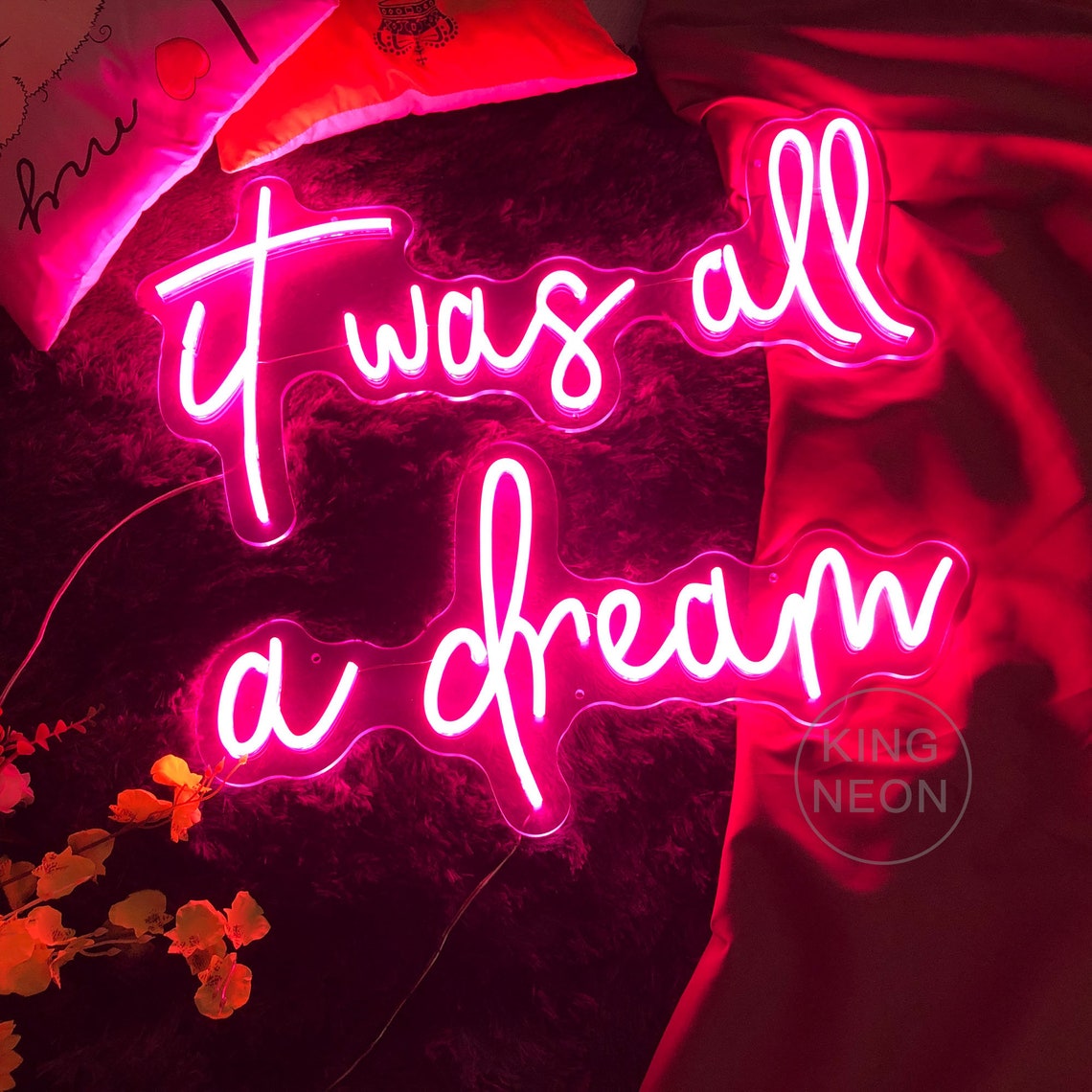 It Was All a Dream Separate Neon Sign Custom Bedroom Wedding - Etsy