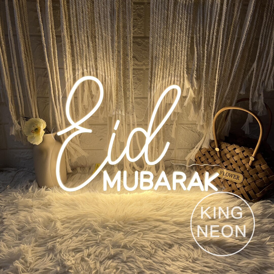 Eid Mubarak Neon Sign, Custom Ramadan Kareem LED Neon Light, Islamic ...