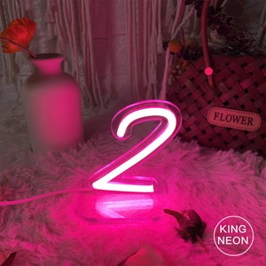 Number Neon Light,Custom Neon Sign,USB Desk Lamp,Battery Table Light,Neon Sign Wedding,Wedding Table Decorations,Led Neon Light For Bedroom image 5