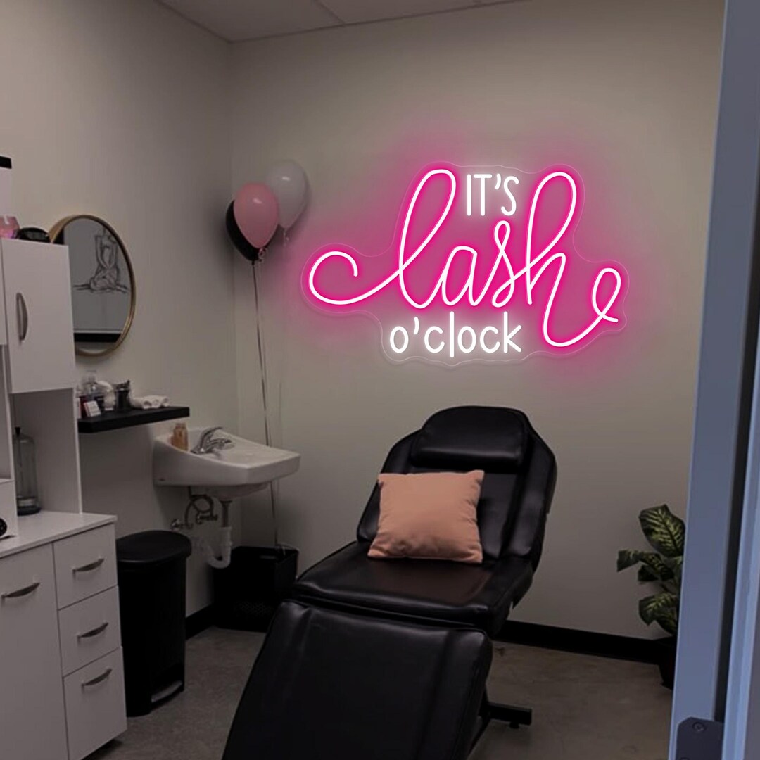 It's Lash O’clock Neon Sign: Custom LED Wall Decor - Etsy
