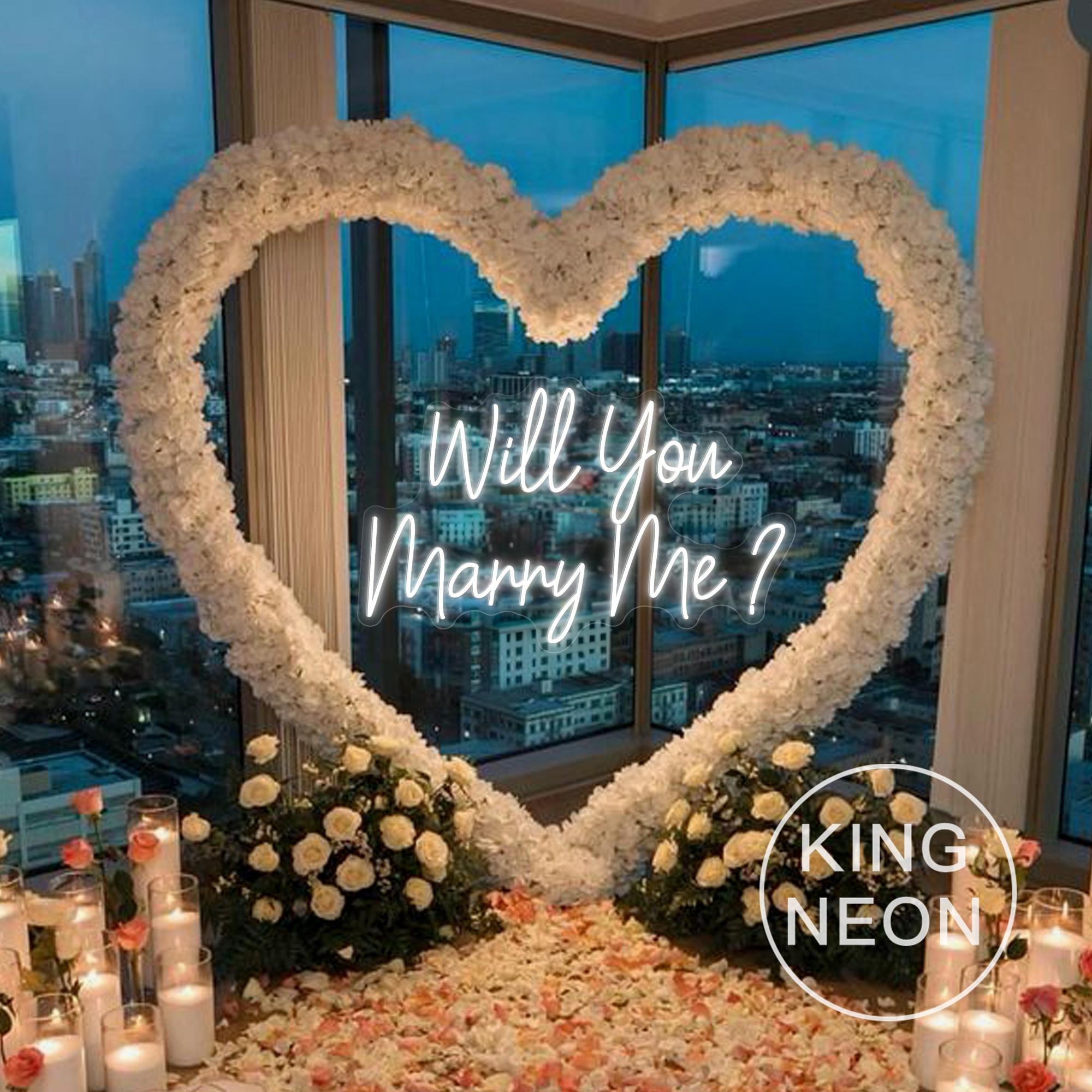 Will You Marry Me? LED Neon Sign, Custom Engagement Party Marriage