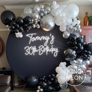 Custom  30th Birthday Neon Sign, Talk Thirty To Me LED Neon Light Sign For Name Sign 30th Birthday Party Backdrop Decor Personalized Gifts