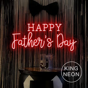 Letrero de neón LED para el Día del Padre, personalizado, para fiesta del Día del Padre, luz de neón LED, letrero de bienvenida, decoración de pared, regalo para papá