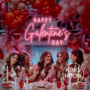 Placa de néon feliz dia das galinhas, luz de néon LED personalizada para meninas dia dos namorados festa de amigos, decoração de festa de galinhas presente para amigos