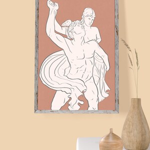 Hermes Sculpture Printable Wall Art , Rome Statue, Aesthetic Room Decor, Greek Mythology Art, Hermes Artwork, Bust Statue, Marble Print image 5