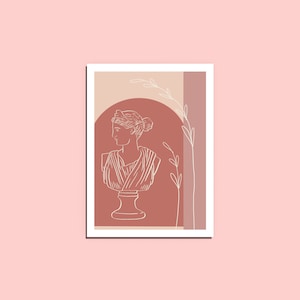 Artemis Sculpture Printable Wall Art , Rome Statue, Aesthetic Room Decor, Greek Mythology Art, Minimalist Artwork, Bust Statue, Marble Print